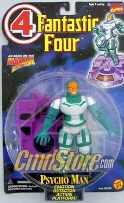 PSYCHO MAN W/Emotion Detector 6" Action Figure FANTASTIC FOUR ANIMATED SERIES Marvel Toy Biz Toy