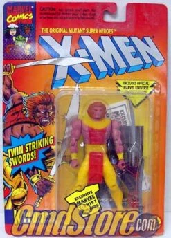 KYLUN Twin Striking Swords The Uncanny X-Men Marvel Action Figure By Toy Biz (Non Mint Packaging)