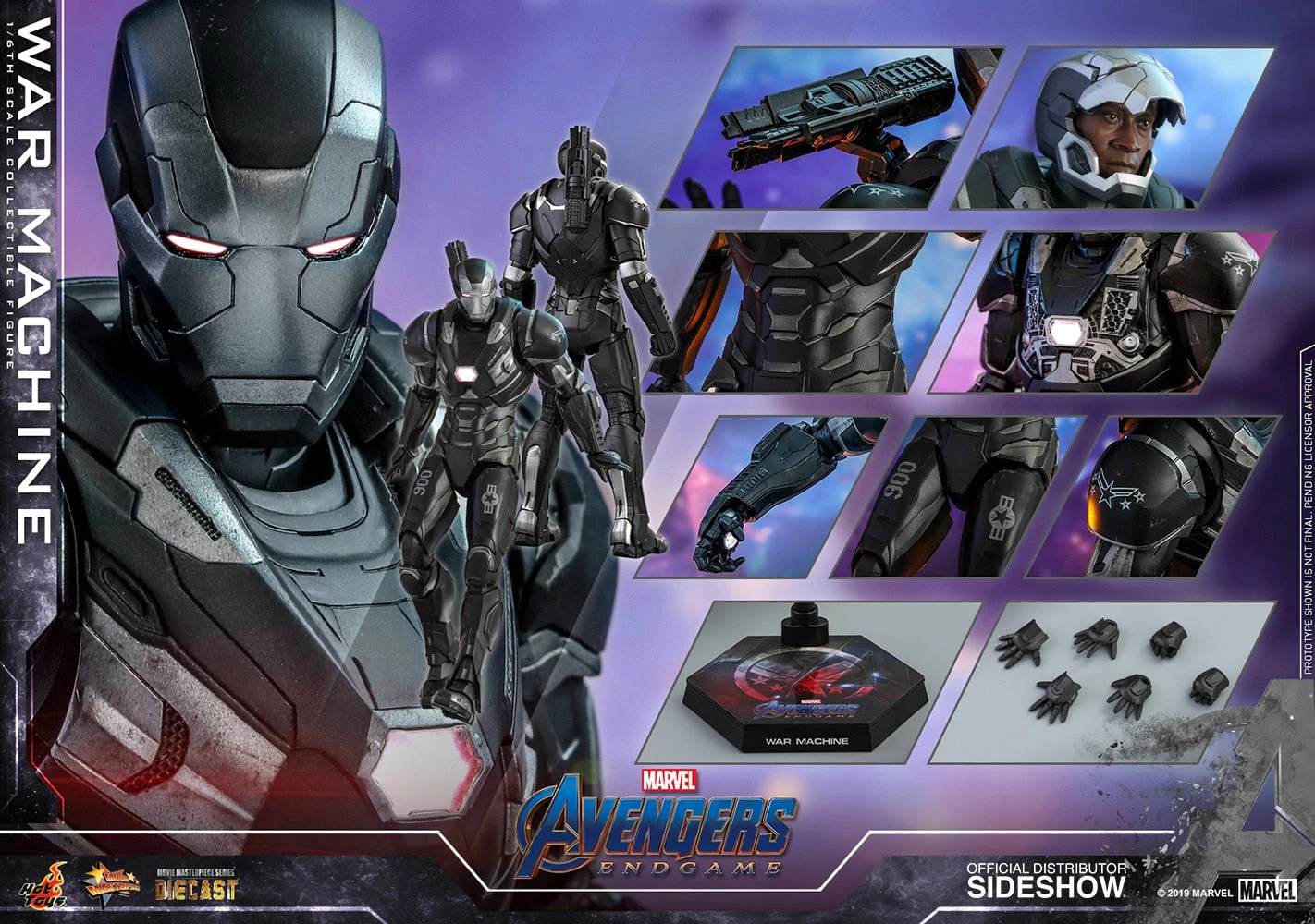 Avengers Endgame 12 Inch Action Figure Movie Masterpiece 1/6 Scale Series - War Machine Hot Toys 904645 4 Avengers Endgame 12 Inch Action Figure Movie Masterpiece 1/6 Scale Series - War Machine Hot Toys 904645 - Image 2