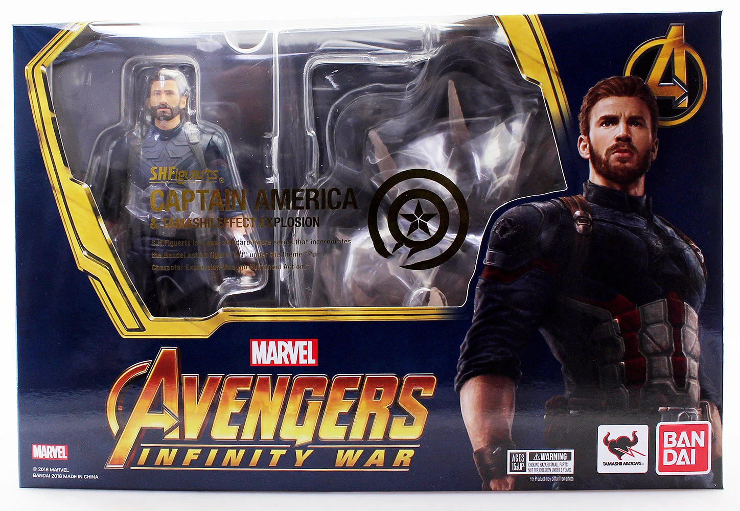 Avengers Infinity War 6 Inch Action Figure S.H. Figuarts - Captain America (Shelf Wear Packaging) 3 Avengers Infinity War 6 Inch Action Figure S.H. Figuarts - Captain America (Shelf Wear Packaging)