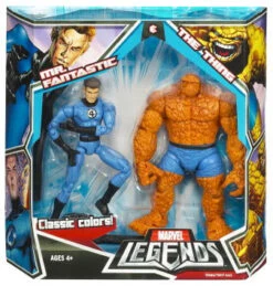 CMDSTORE Sales 44 Hasbro Marvel Legends Action Figures 2-Packs Wave 1: Mr Fantastic & Thing (Non Mint Packaging)