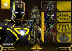 Iron Man 2 12 Inch Action Figure Movie Masterpiece Series - Neon Tech Iron Man 2.0 Hot Toys 904407