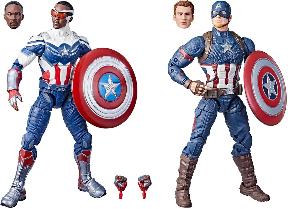 Marvel Legends 6 Inch Action Figure 2-Pack - Captain America Steve Rogers & Sam Wilson 4 Marvel Legends 6 Inch Action Figure 2-Pack - Captain America Steve Rogers & Sam Wilson - Image 2