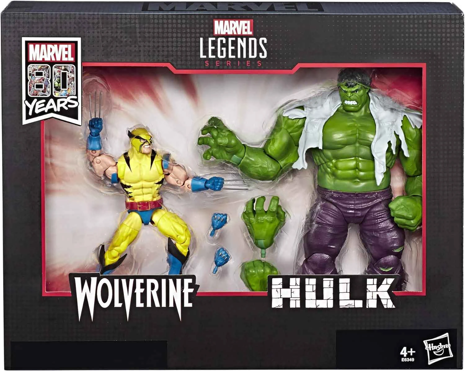 Marvel Legends 80th Anniversary 6 Inch Action Figure 2-Pack - Wolverine Vs Hulk (Shelf Wear Packaging) 3 Marvel Legends 80th Anniversary 6 Inch Action Figure 2-Pack - Wolverine Vs Hulk (Shelf Wear Packaging)