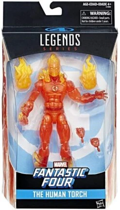 Marvel Legends 6 Inch Action Figure Exclusive - Human Torch (Sub-Standard Packaging)