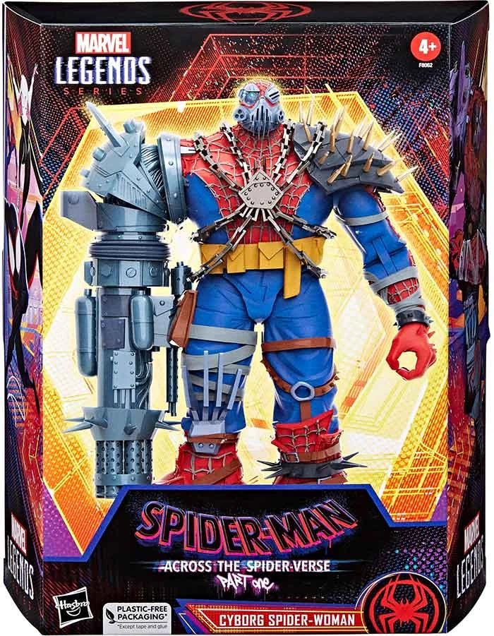 Marvel Legends Retro 9 Inch Action Figure Across The Spider-Verse Deluxe - Cyborg Spider-Woman 3 Marvel Legends Retro 9 Inch Action Figure Across The Spider-Verse Deluxe - Cyborg Spider-Woman