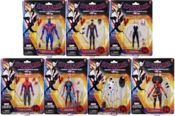 Marvel Legends Retro 6 Inch Action Figure Across The Spider-Verse Part One - Set Of 7