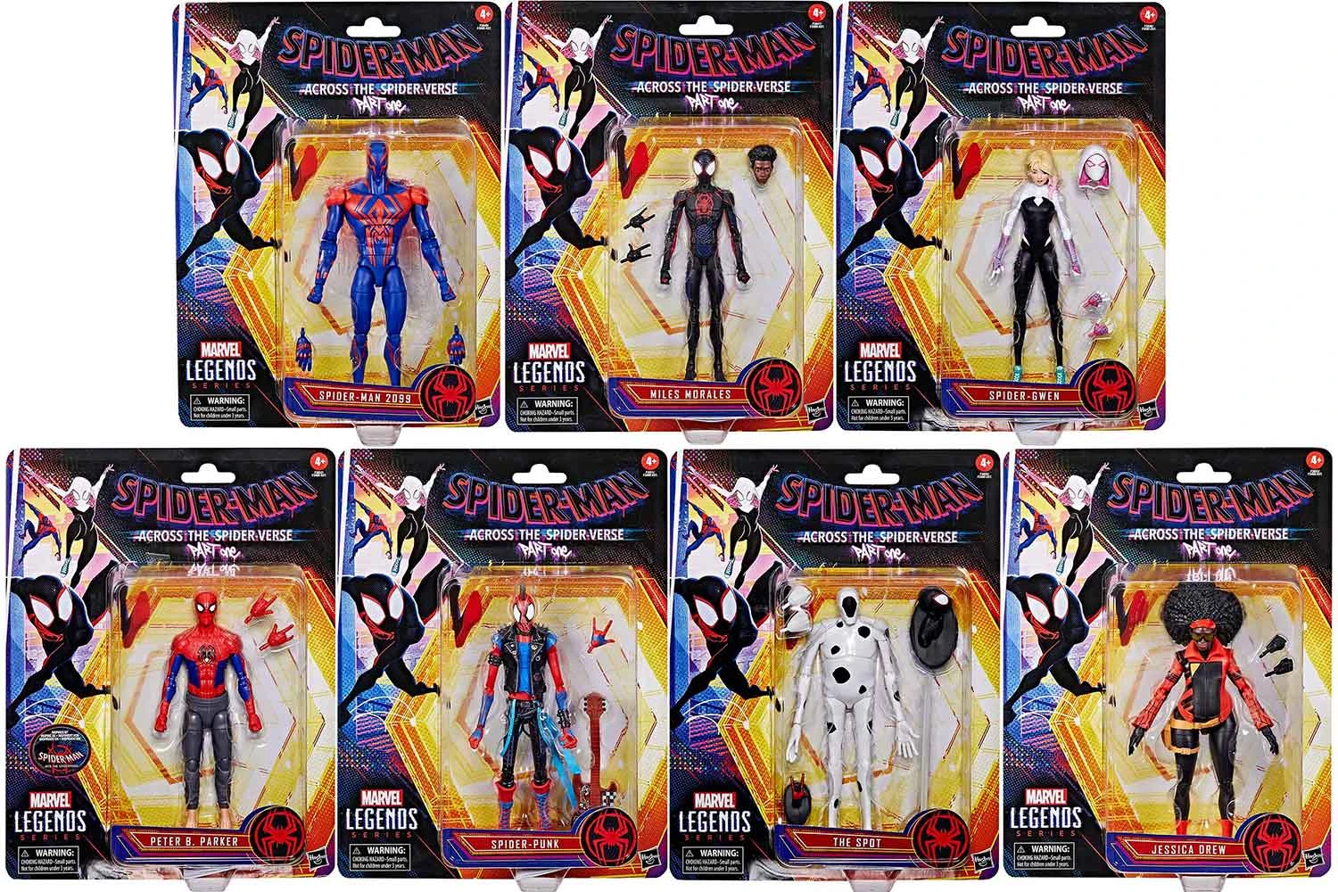 Marvel Legends Retro 6 Inch Action Figure Across The Spider-Verse Part One - Set Of 7 3 Marvel Legends Retro 6 Inch Action Figure Across The Spider-Verse Part One - Set Of 7