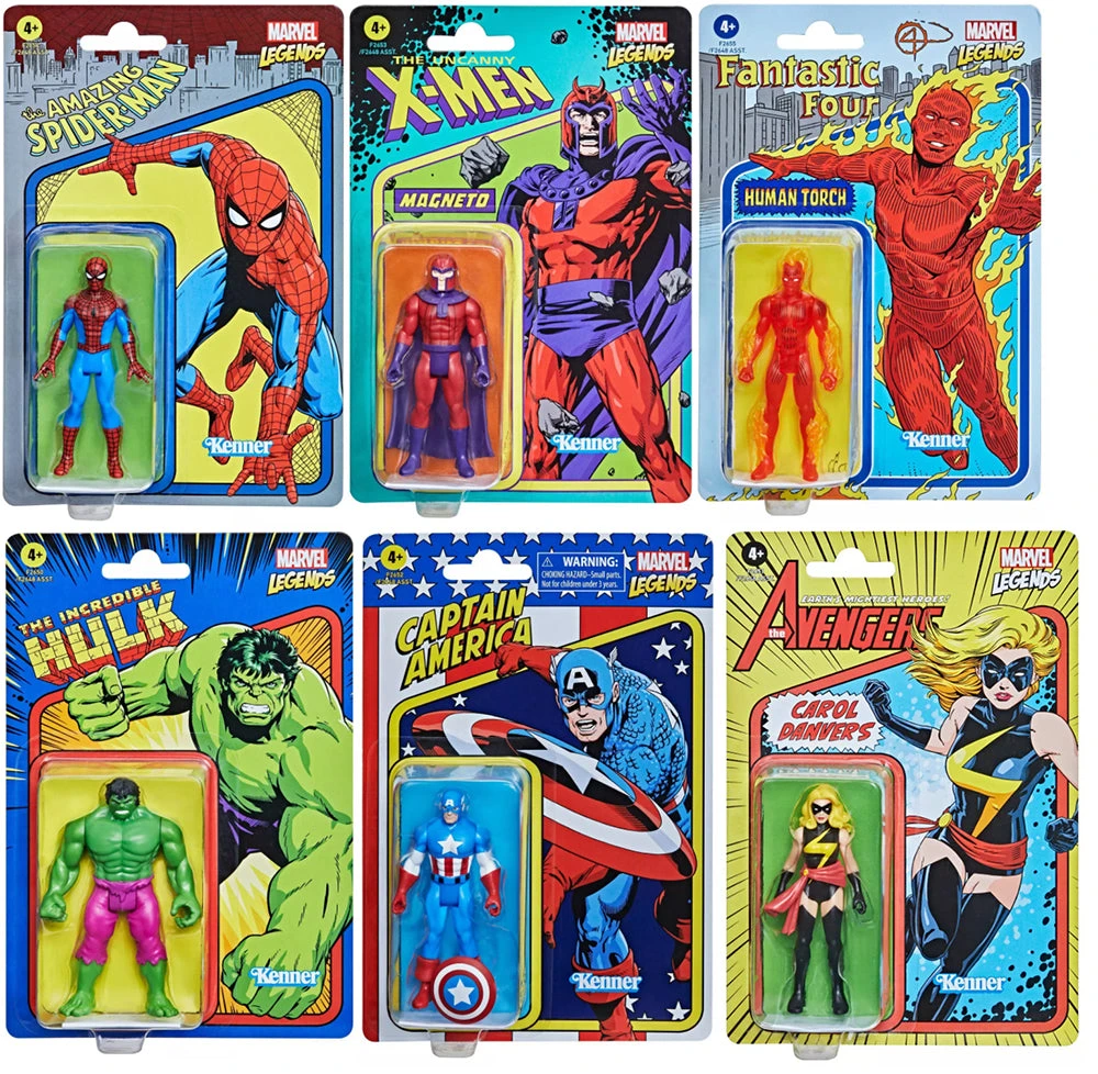 Marvel Legends Retro 3.75 Inch Action Figure Series 1 - Set Of 6 3 Marvel Legends Retro 3.75 Inch Action Figure Series 1 - Set Of 6