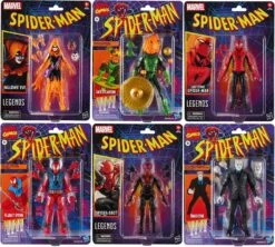 Marvel Legends Retro 6 Inch Action Figure Spider-Man Wave 4 - Set Of 6 (Pre-Order Ships May 2024)