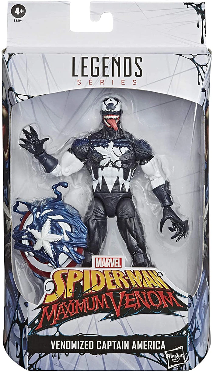 Marvel Legends Spider-Man 6 Inch Action Figure Maximum Venom Exclusive - Venomized Captain America 3 Marvel Legends Spider-Man 6 Inch Action Figure Maximum Venom Exclusive - Venomized Captain America