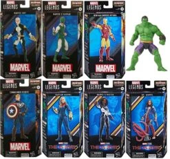 Marvel Legends The Marvels 6 Inch Action Figure BAF Totally Awesome Hulk - Set Of 7 (BAF Totally Awesome Hulk)