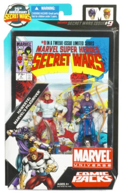 Marvel Universe Secret Wars 2-Pack 3 3/4 Inch Action Figure (2010 Wave 1) Hasbro Toys - Hawkeye & Piledriver