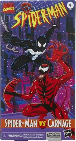 Marvel Legends Spider-Man 6 Inch Action Figure Retro 2-Pack - Black Spider-Man Vs Carnage