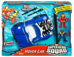 Superhero Squad 3 Inch Vehicle Figure Vehicle Series - Hover Car With Nick Fury & Iron Man