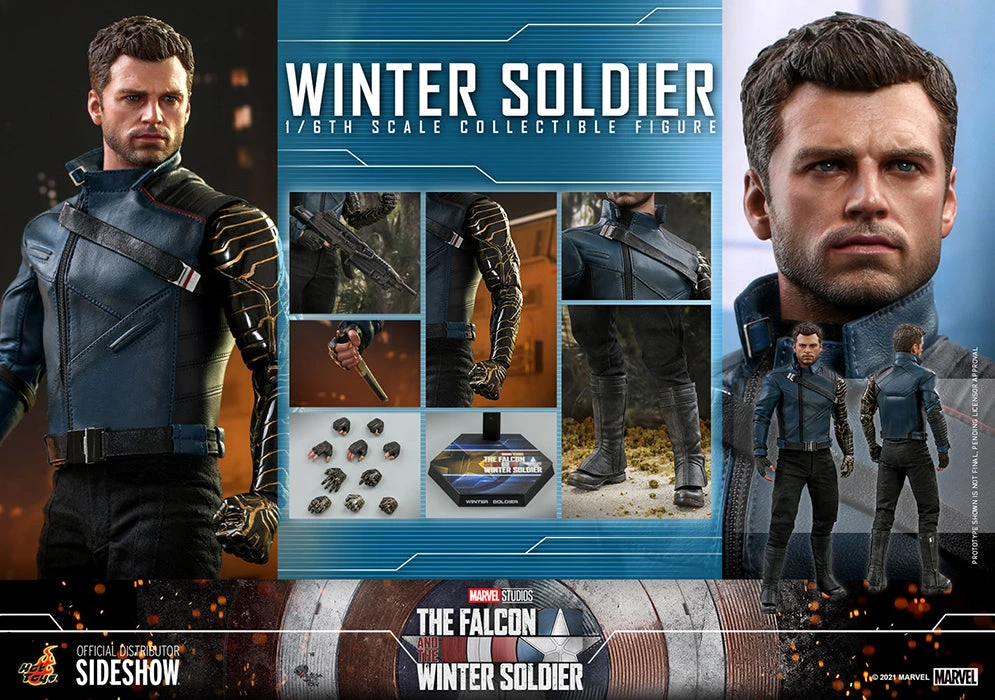 The Falcon And The Winter Soldier 12 Inch Action Figure 1/6 Scale - Winter Soldier Hot Toys 908033 5 The Falcon And The Winter Soldier 12 Inch Action Figure 1/6 Scale - Winter Soldier Hot Toys 908033 - Image 3