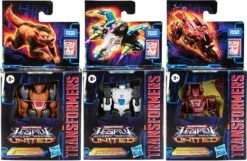 Transformers Legacy United 3.5 Inch Action Figure Core Class (2024 Wave 1) - Set Of 3 (Boudercrash - Megatron - Tasmania) (Pre-Order Ships Jan. 2024)