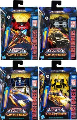 Transformers Legacy United 6 Inch Action Figure Deluxe Class (2024 Wave 1) - Set Of 4 (Bumblebee - Chase - Magneous - Windblade) (Pre-Order Ships Jan. 2024)