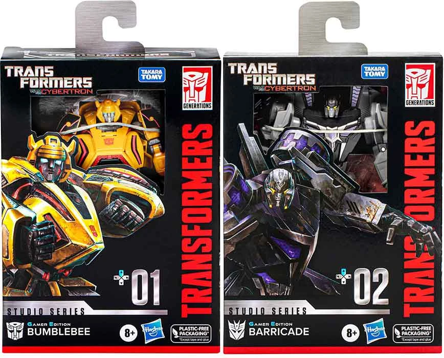 Transformers WFC Studios Series 6 Inch Action Figure Deluxe Class (2023 Wave 1) - Gamer Edition Set Of 2 (Bumblebee - Barricade) 3 Transformers WFC Studios Series 6 Inch Action Figure Deluxe Class (2023 Wave 1) - Gamer Edition Set Of 2 (Bumblebee - Barricade)